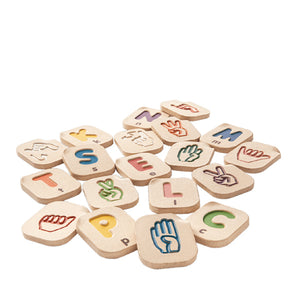 plan toys hand sign alphabet