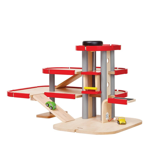 wooden parking garage toy