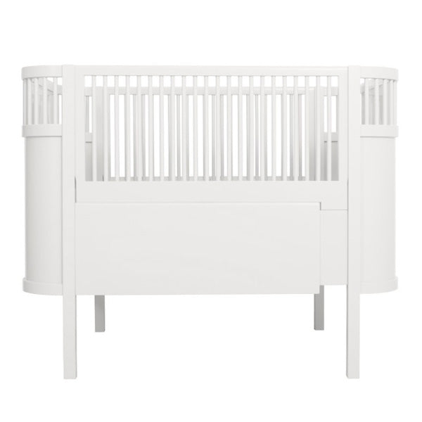 white baby bed