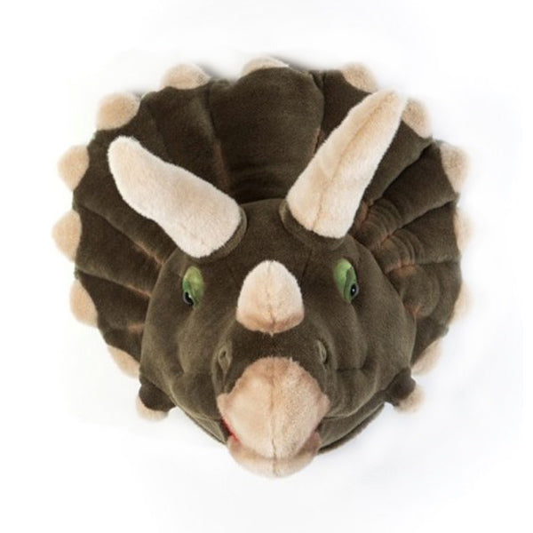 plush dinosaur head wall mount