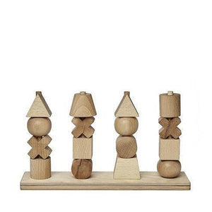 natural wood stacking toy