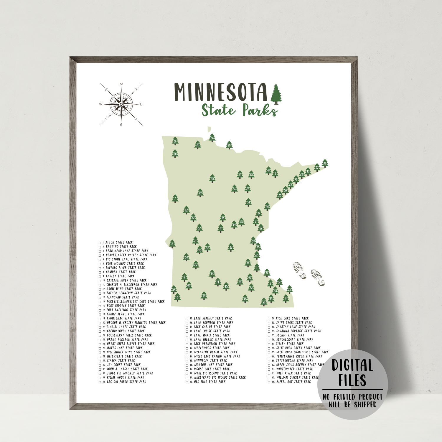 Mn State Parks Map Minnesota State Parks Map | Minnesota Map | Gift For Traveler – Nomadic  Spices