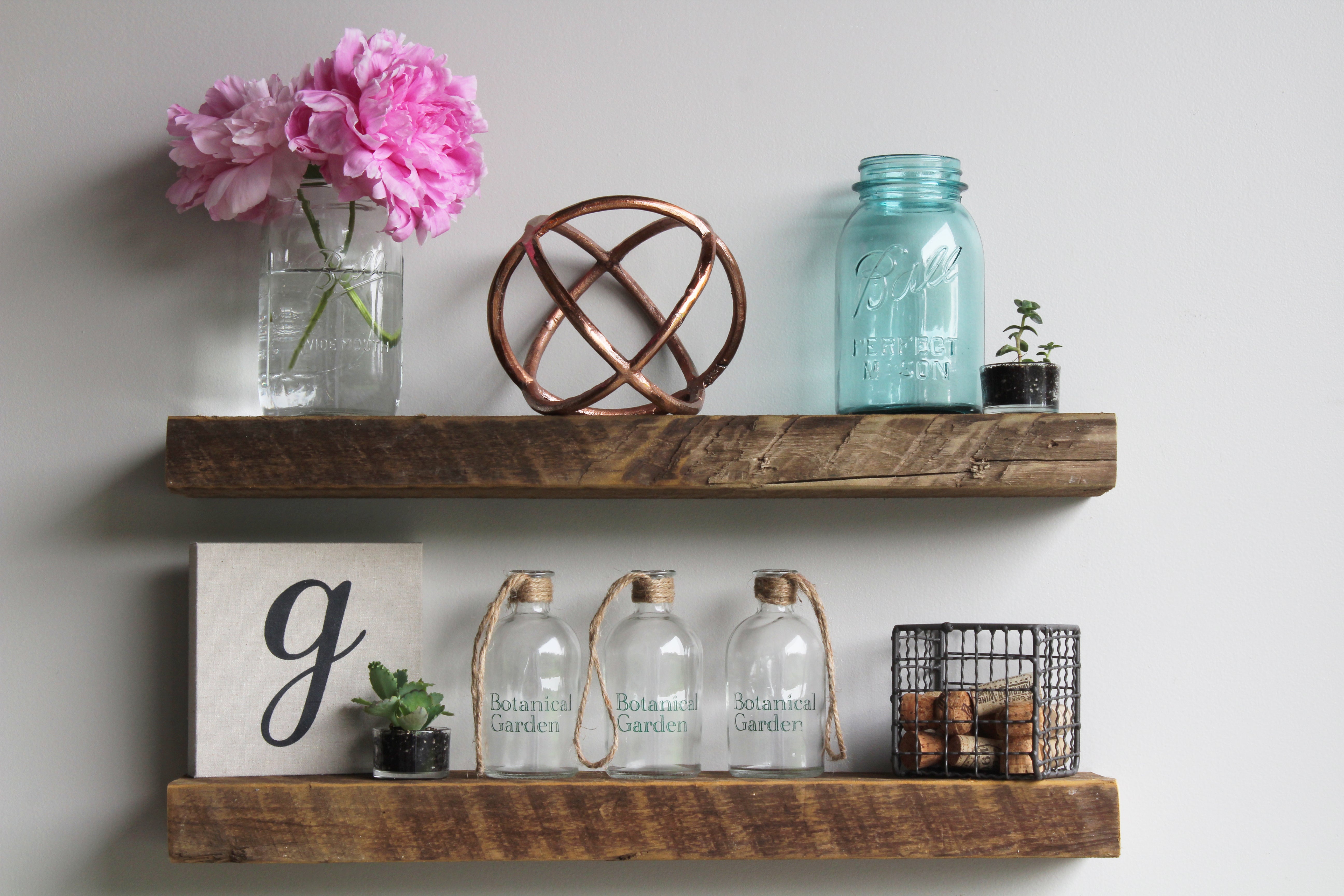 Reclaimed Barn Wood Floating Accent Shelves Urban Legacy