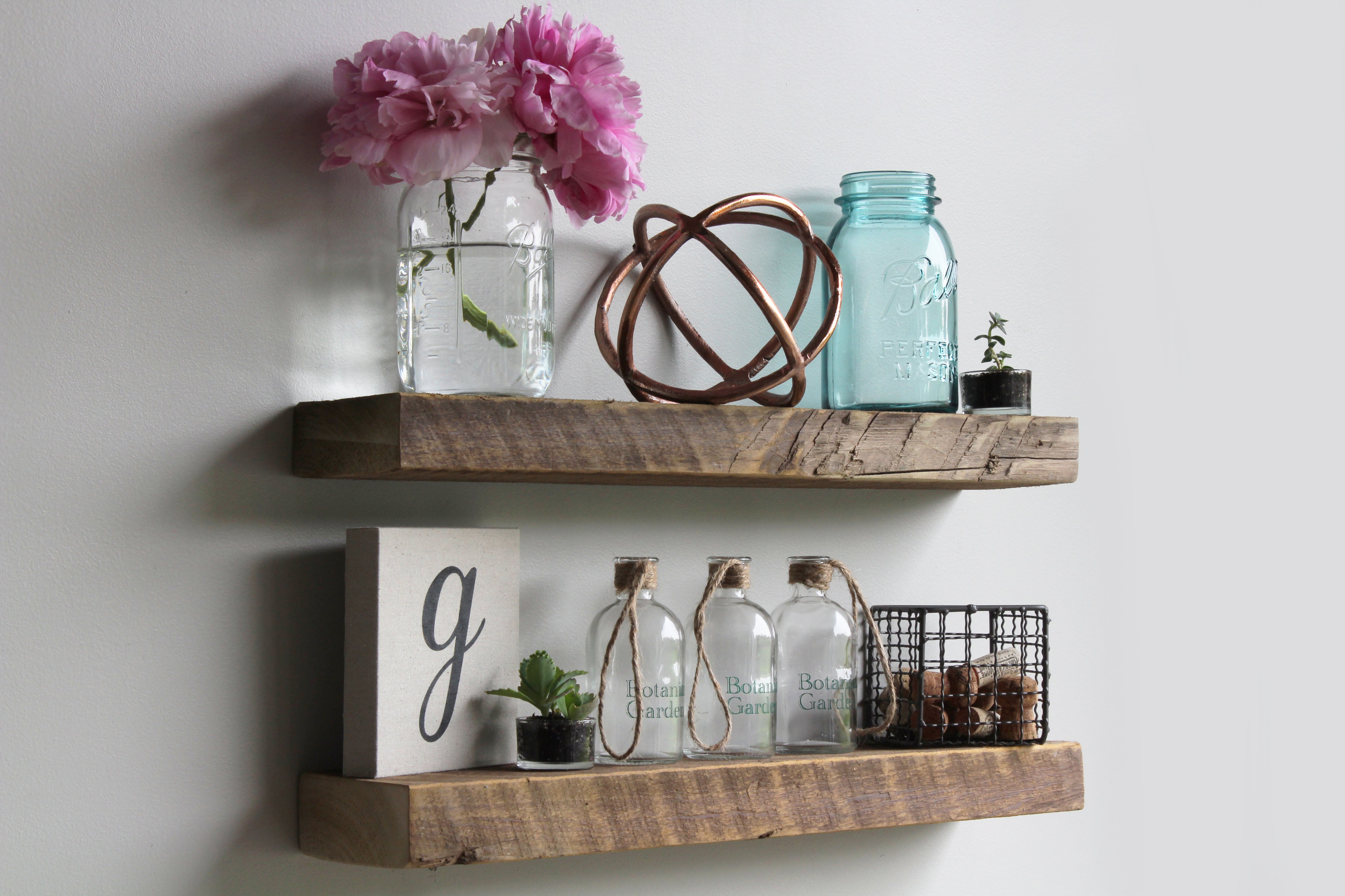 Reclaimed Barn Wood Floating Accent Shelves Urban Legacy