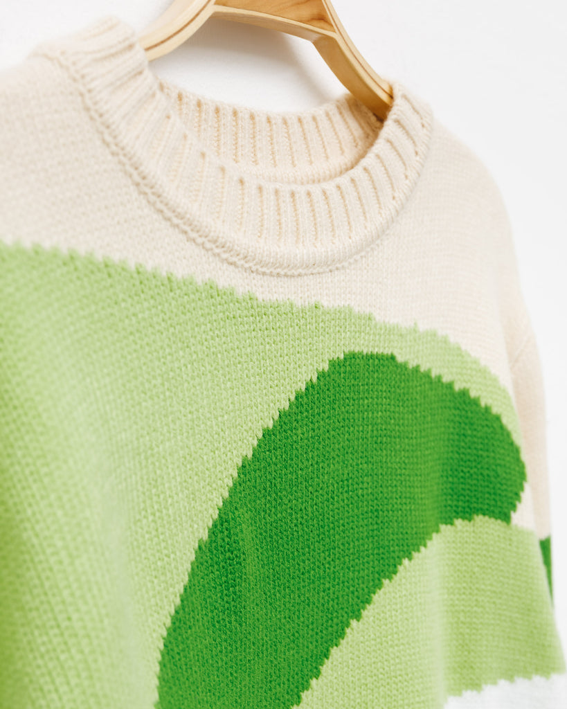 Pullover mit Landschafts-Muster - Broke + Schön#farbe_green