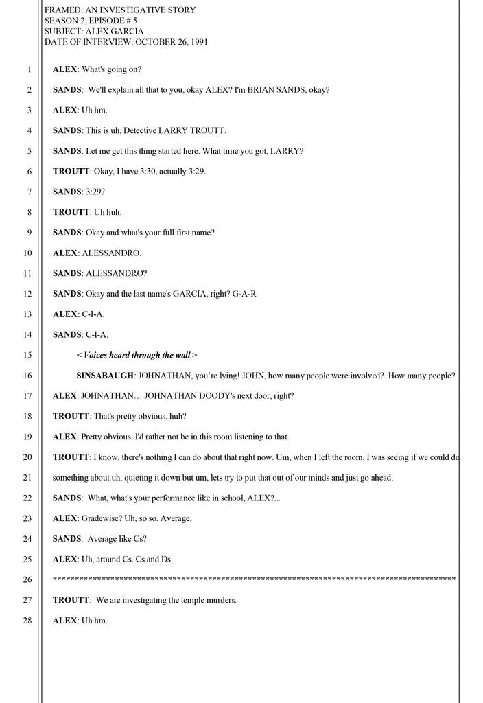 Framed Season 2 Episode 5 Transcripts
