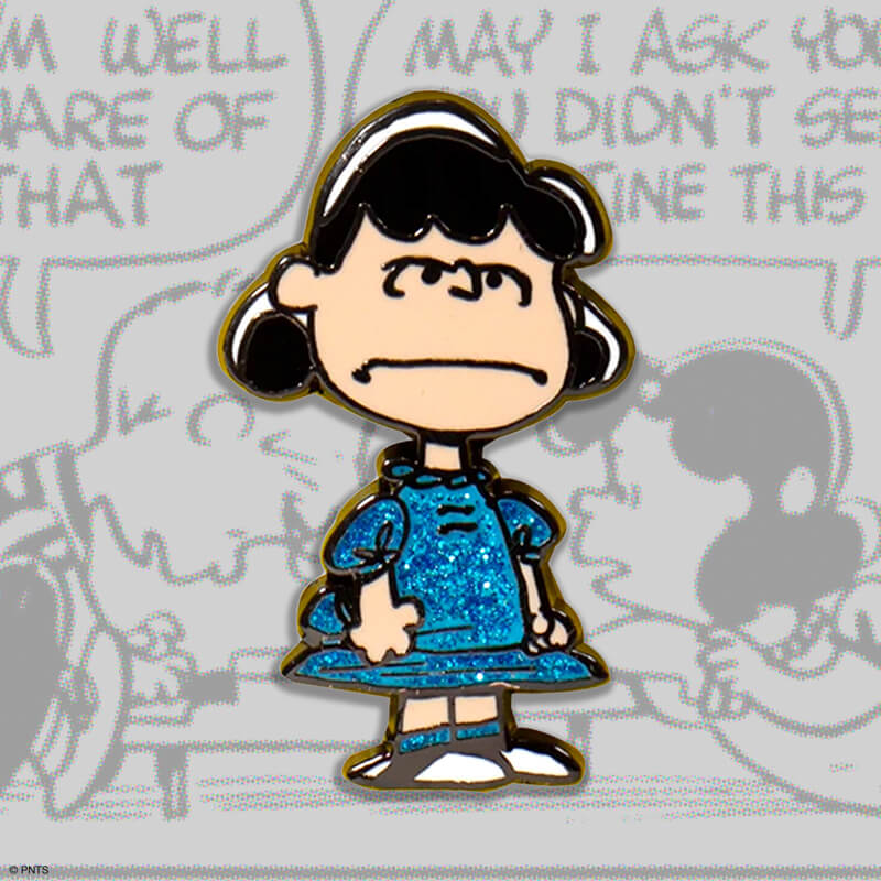 Peanuts Enamel Pin - Angry Glitter Lucy - Super7 Gift Guide