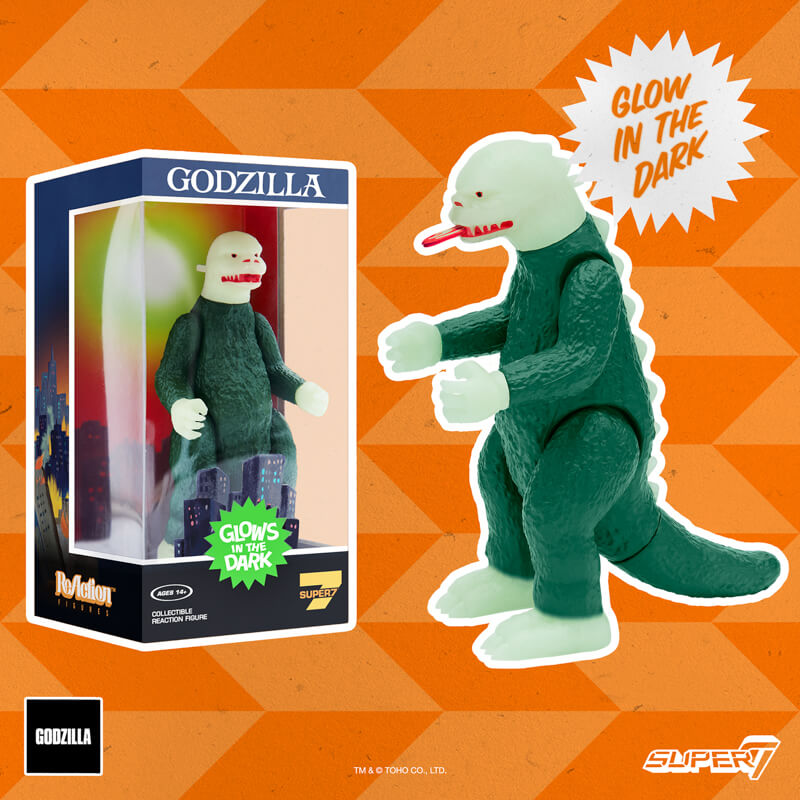 Godzilla ReAction Figure - Shogun (Glow-In-The-Dark) - Super7 Gift Guide