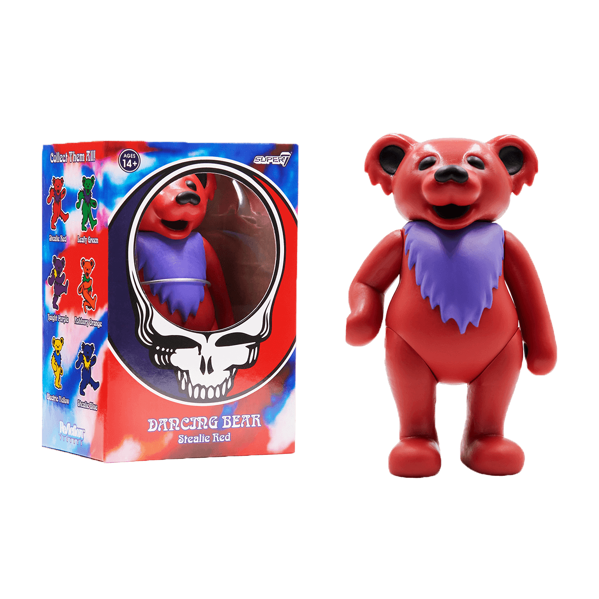 Grateful Dead Reaction Figure - Dancing Bear (Stealie Red) - Super7 Valentine's Day Gift Guide