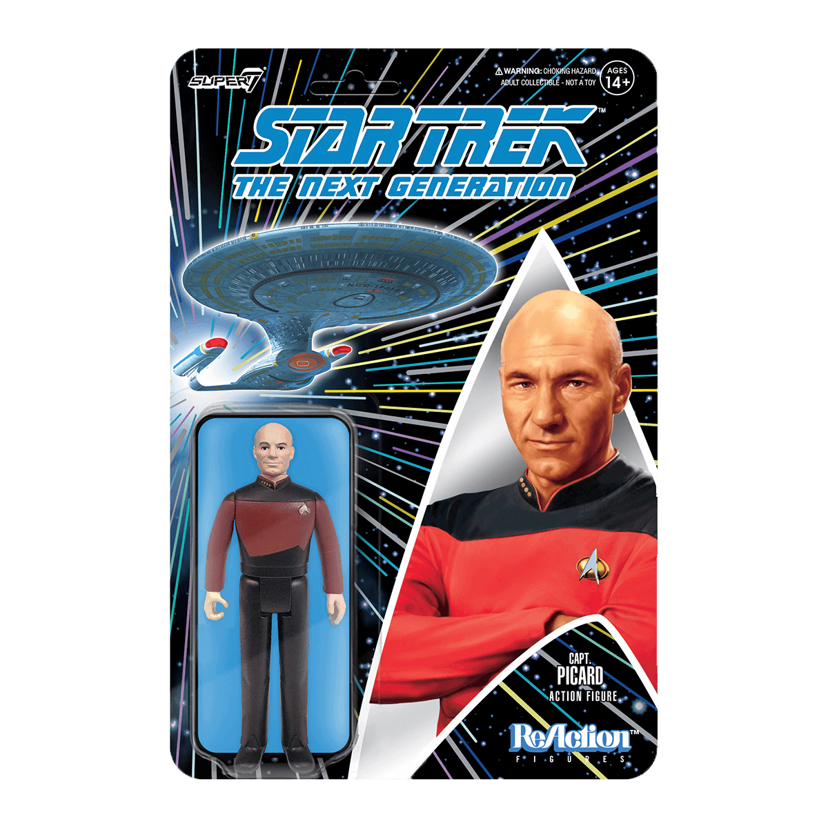 Star Trek: The Next Generation ReAction Figure Wave 1 - Captain Picard - Super7 Valentine's Day Gift Guide