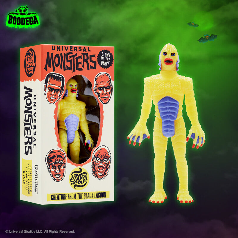 Universal Monsters ReAction Figure - Creature from the Black Lagoon (Glow-In-The-Dark Costume Colors) - Super7 Gift Guide