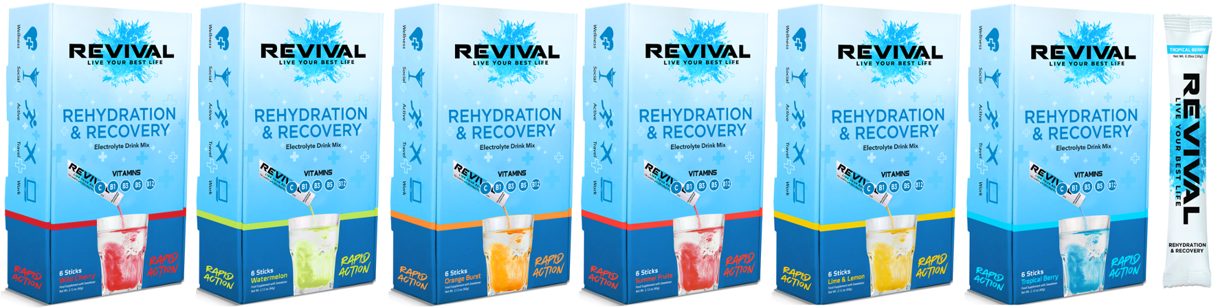 Revival rehydration and recovery powder