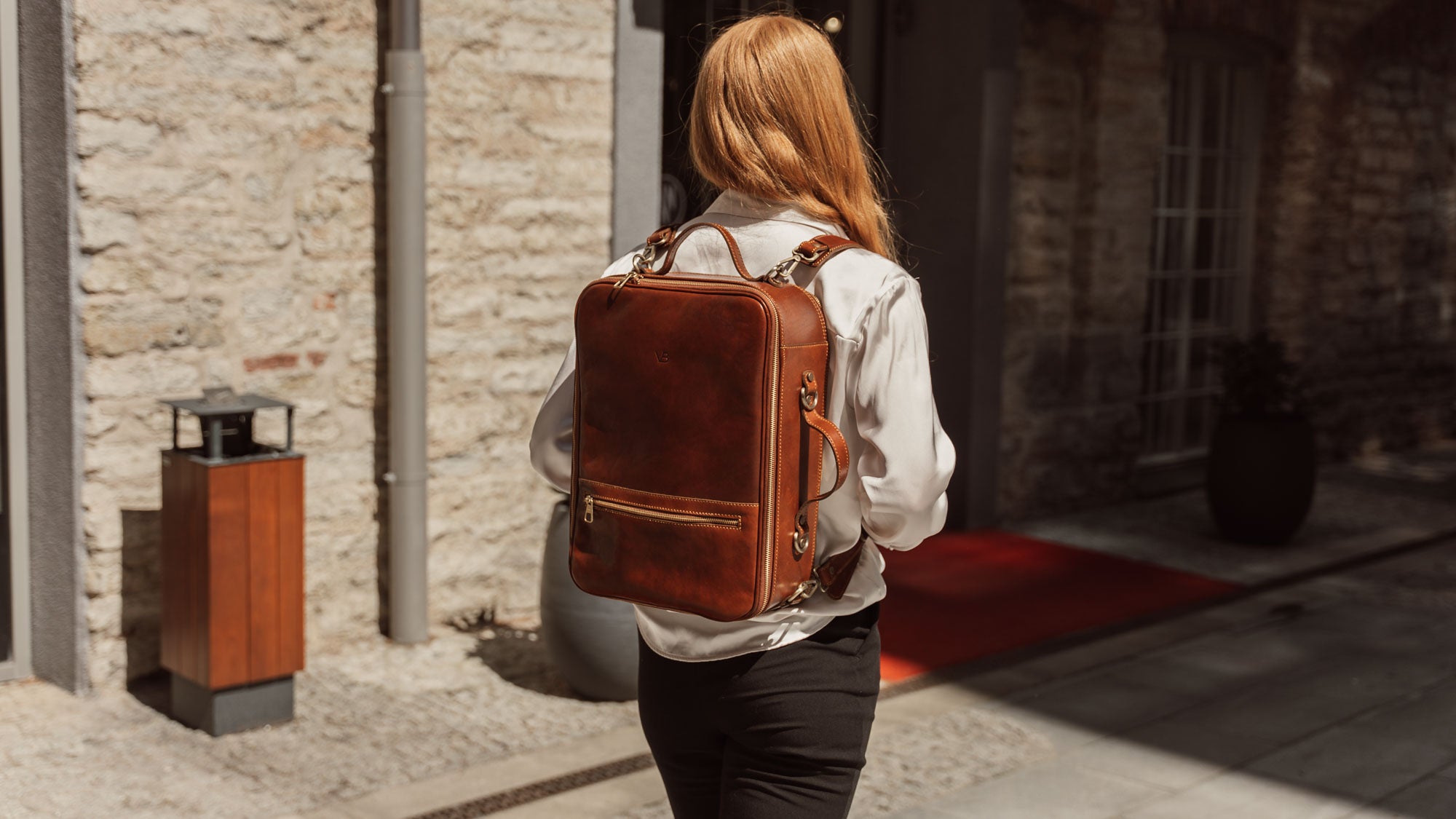 Leather Laptop Backpack for Women in Brown, Tan, or Black, Convertible ...