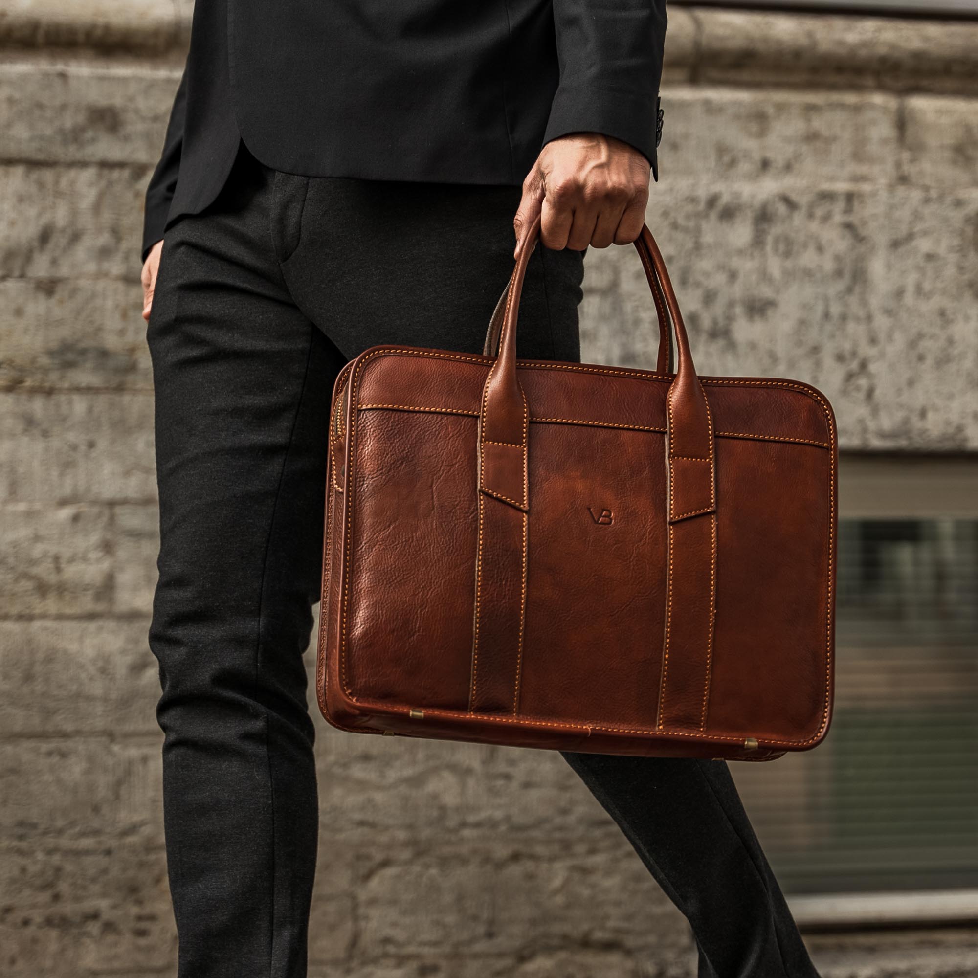 Leather Laptop Bags for Men Premium Brown or Black Leather 