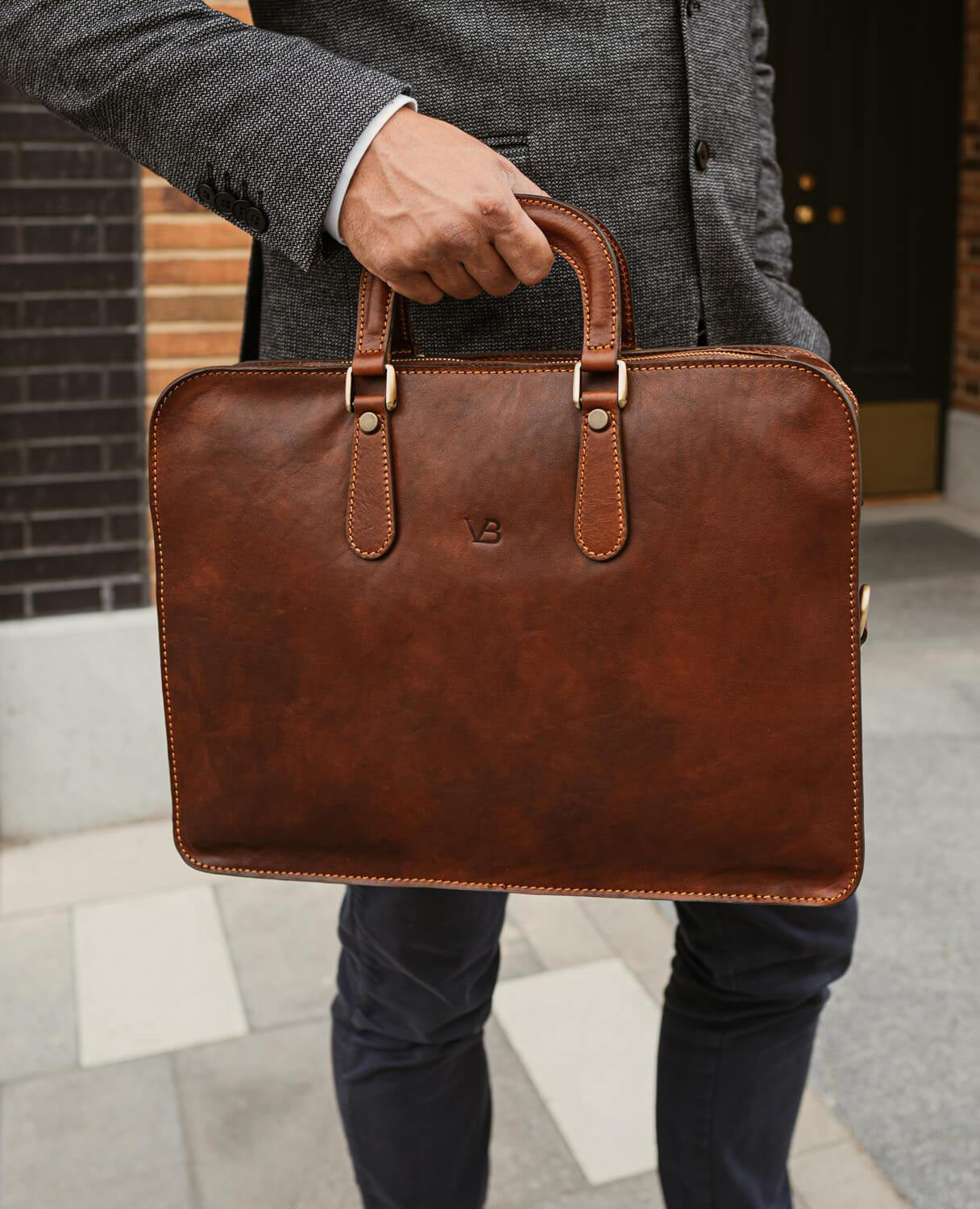 Leather Laptop Bags for Men (Full Grain Leather) - Von Baer | Premium ...