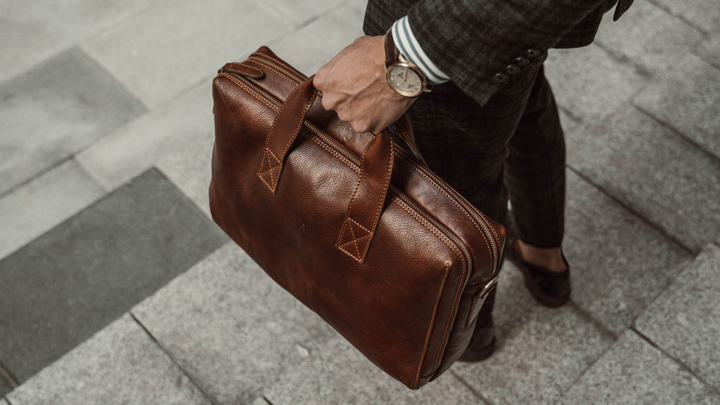 Green And Brown Official Look Laptop Bag