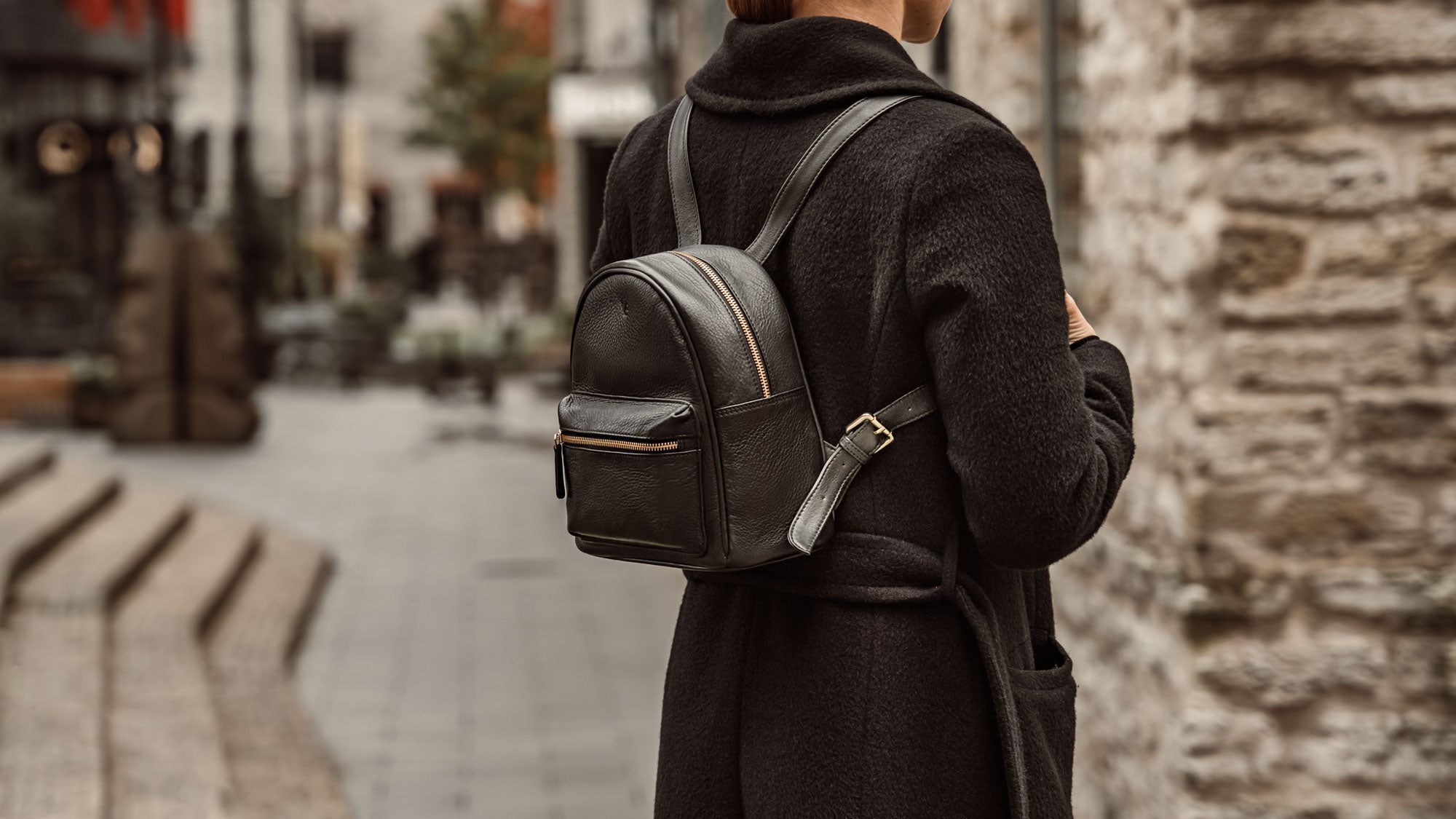 Women's Mini Leather Backpack