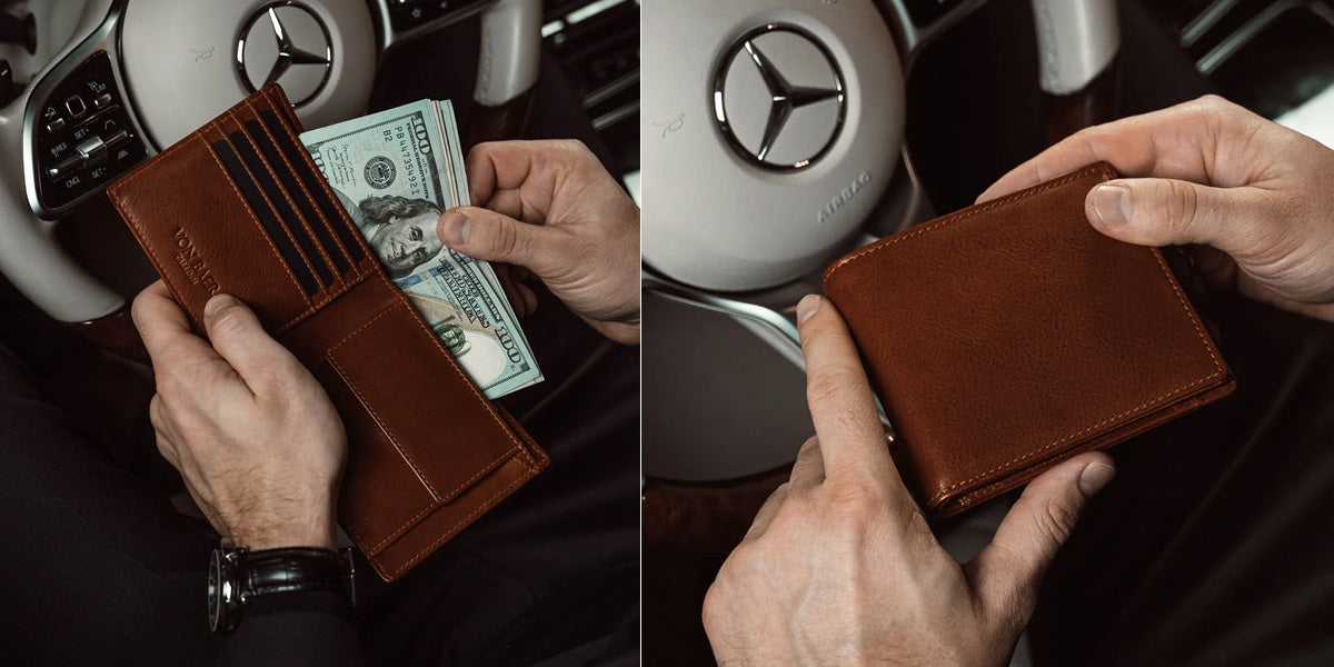 classic bifold leather wallet