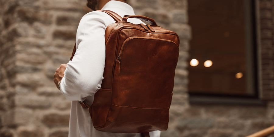 prime mens leather backpack