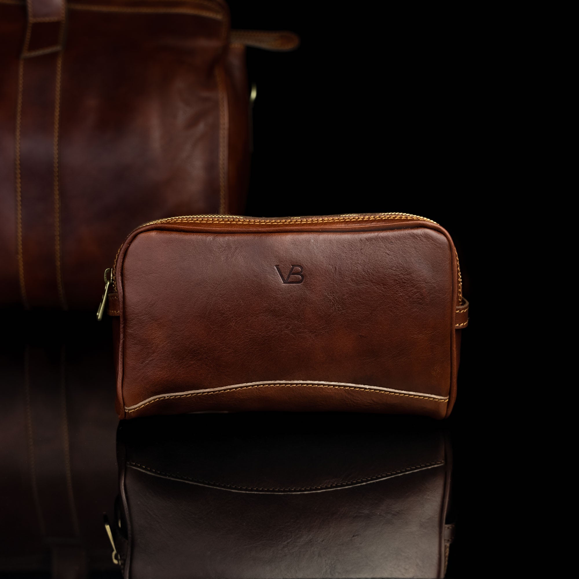 Men's leather toiletry bags