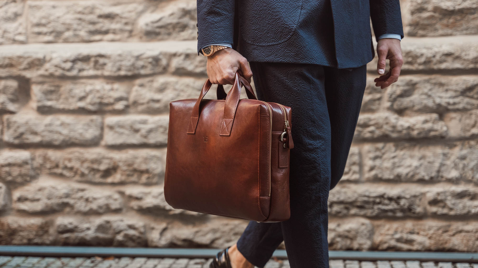 Designer Leather Briefcases for Men - Von Baer