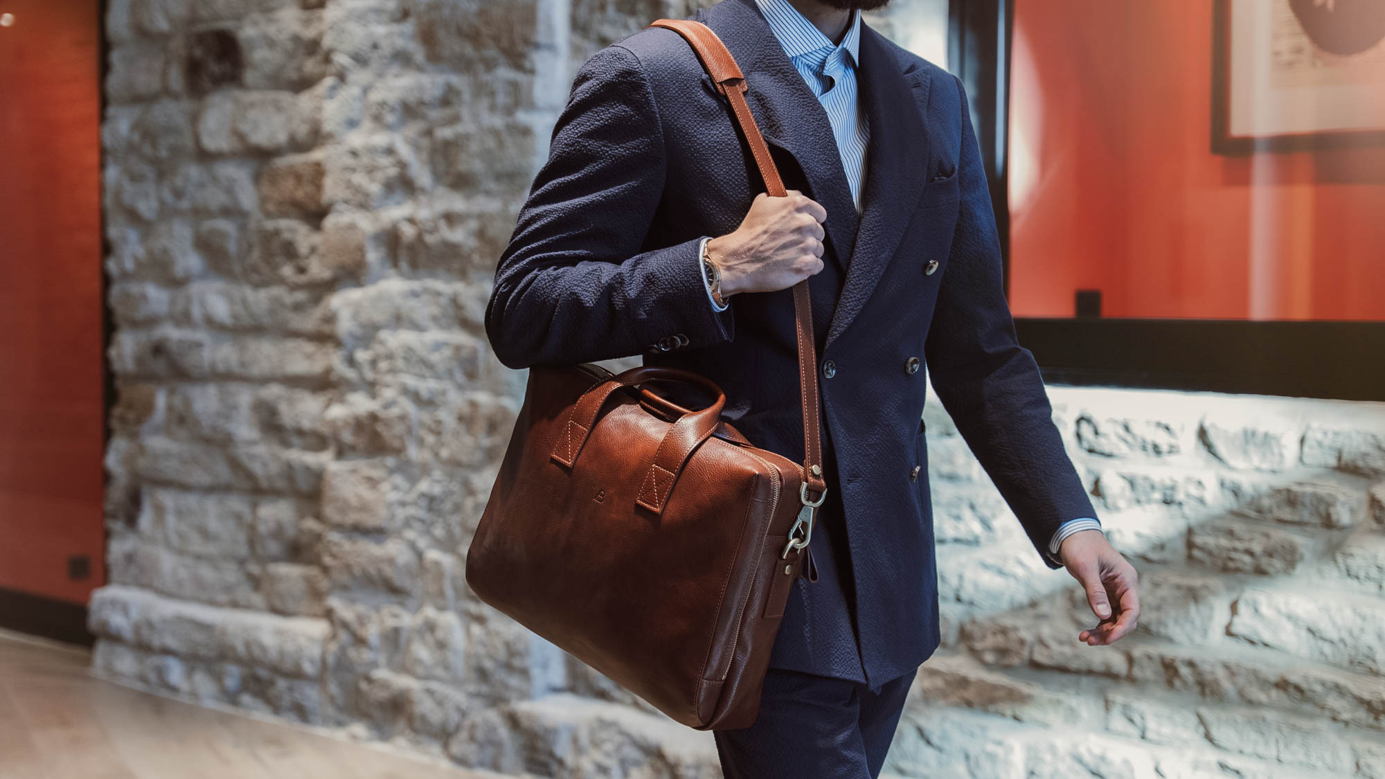 FRANKLIN COVEY Brown Leather Tote Bag Briefcase Organizer Shoulder Laptop  Purse