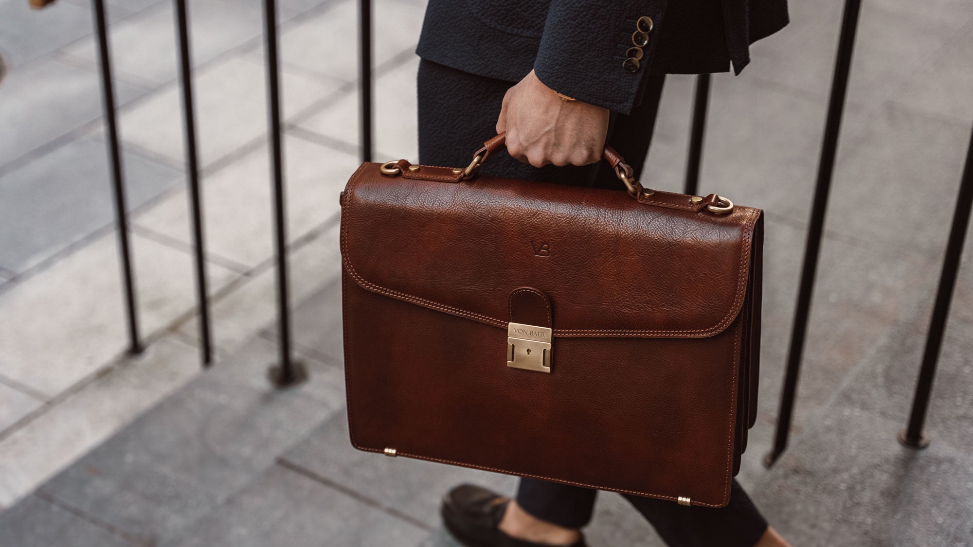 Italian Leather Briefcases & Laptop Bags - Von Baer