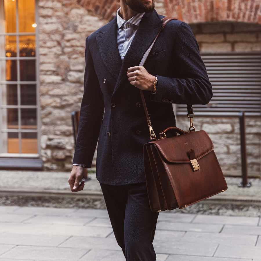 Designer Leather Briefcases for Men - Von Baer