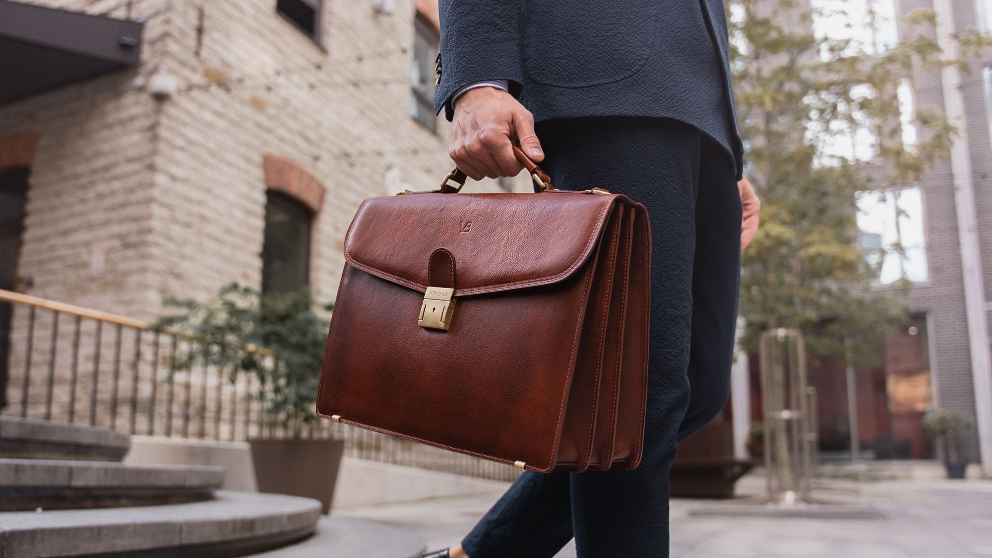 Designer Leather Briefcases for Men - Von Baer