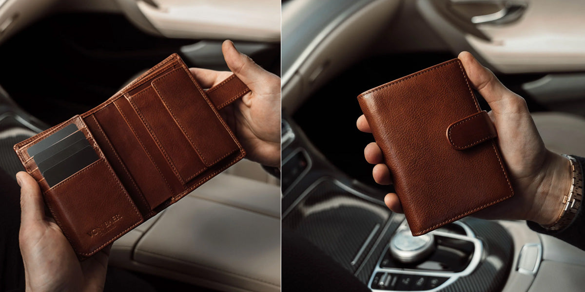 washington leather trifold wallet