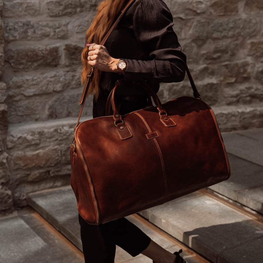 Leather Weekender Bag Women 