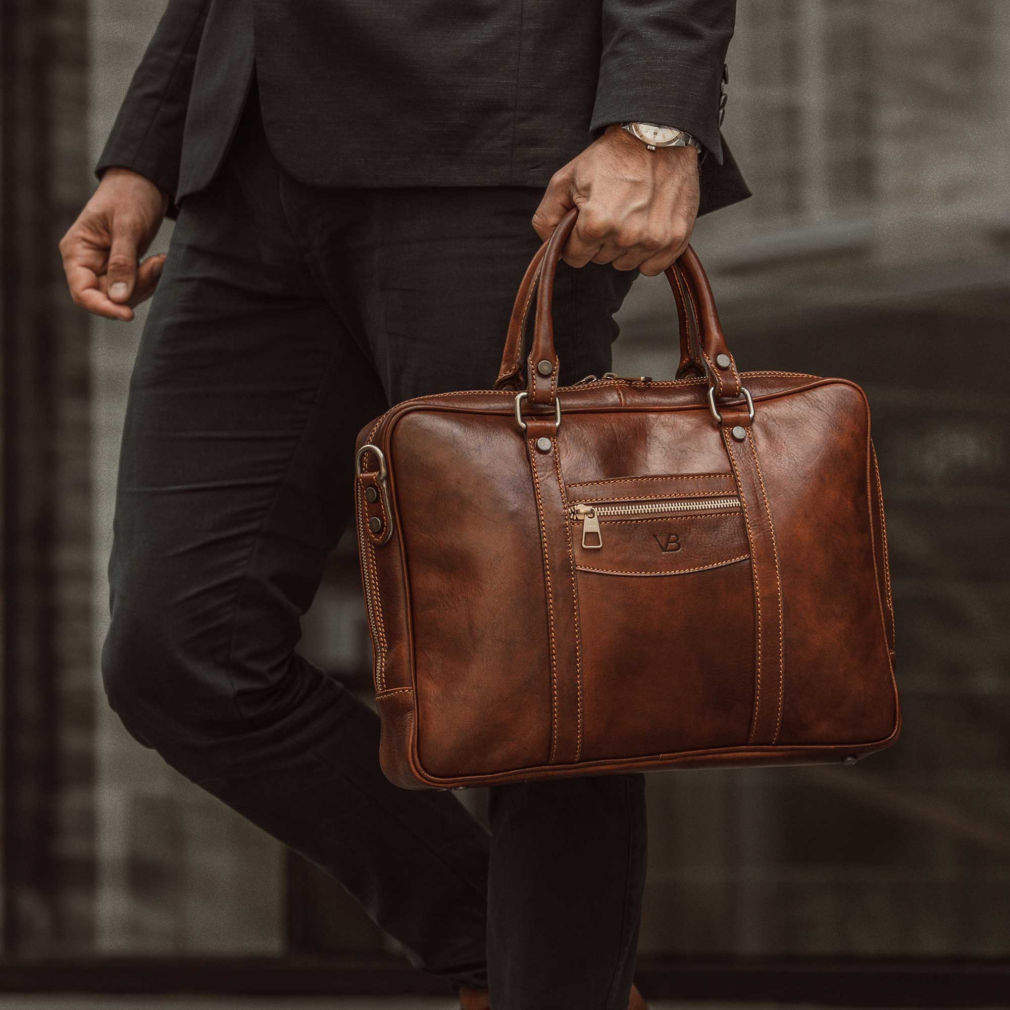 Full Grain Leather Messenger Bag, Leather Briefcase Men, Leather Lapto –  LISABAG