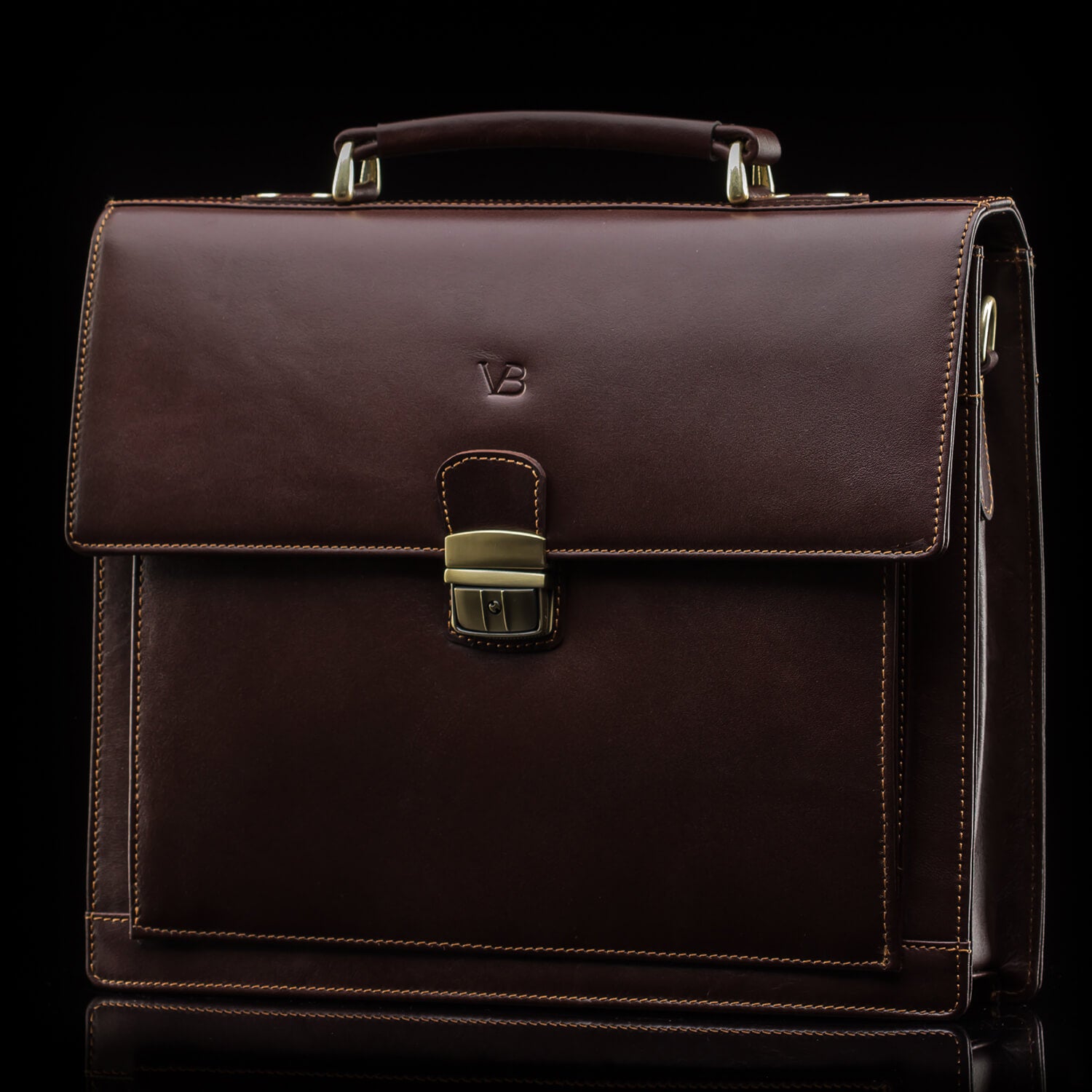 Executive Leather Briefcase Von Baer   Executive Mens Leather Briefcase Brown Side 2048x2048 