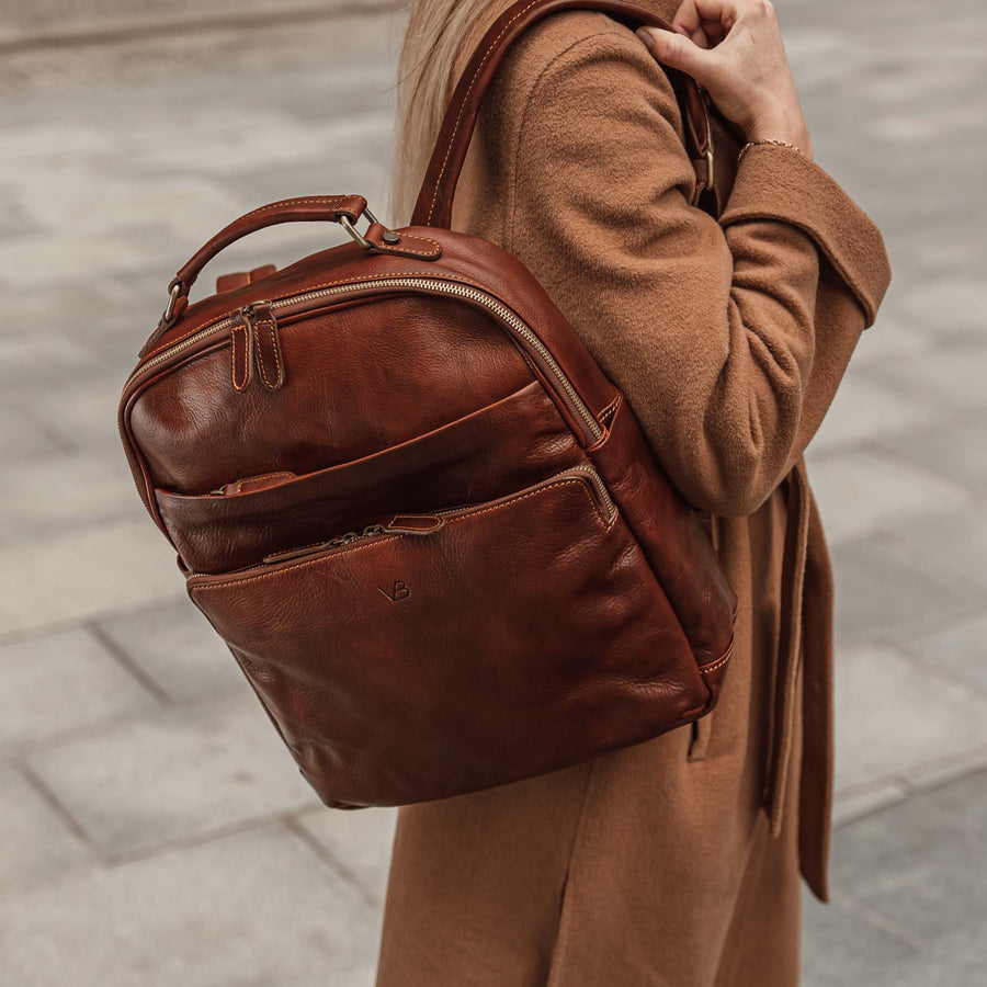 Convertible Leather Laptop Backpack for Men - Von Baer