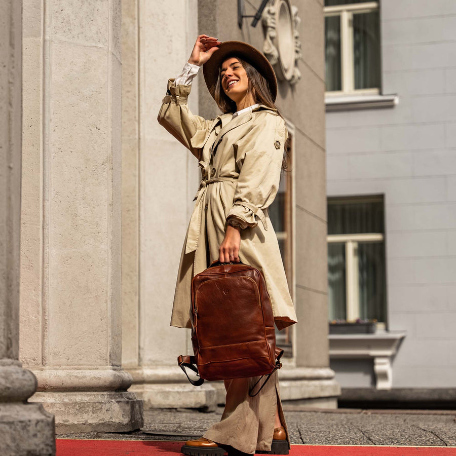 Burberry Travel Bag Brown Coated