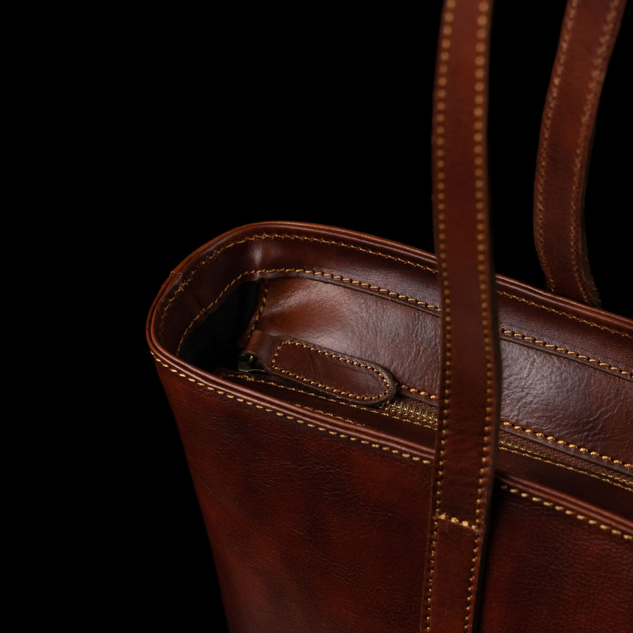 Elegant Tote Bag, Women's Trendy Flap Handbag, Casual Zipper