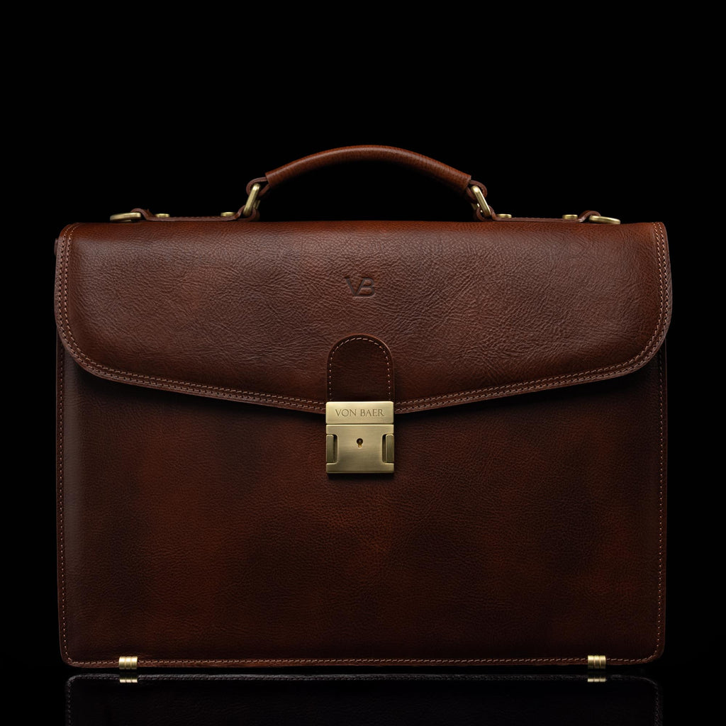 Leather laptop briefcases - Von Baer