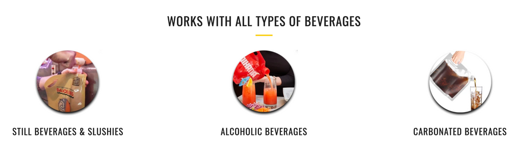 Beverage Bags work with all types of beverages.