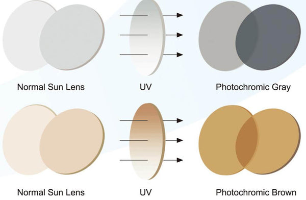 Tròng kính photochromic đổi màu