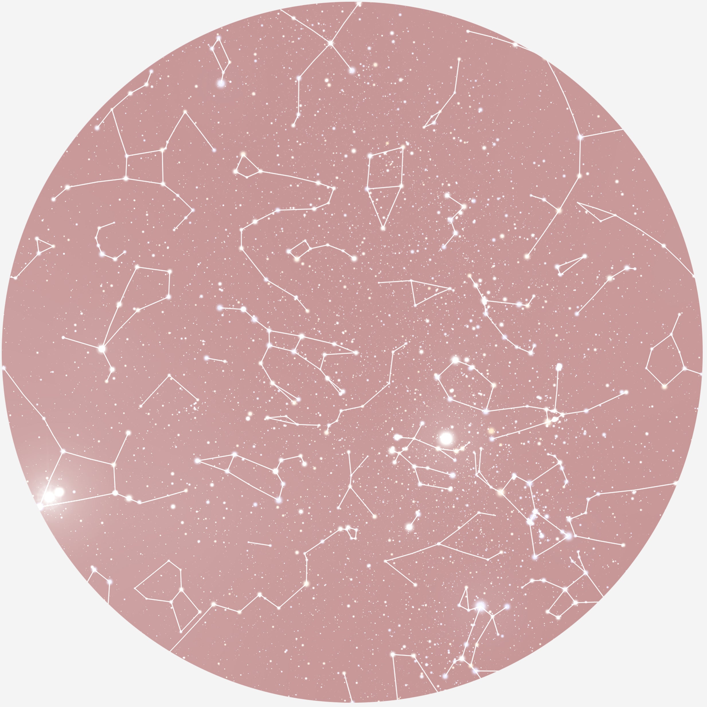 Se RUND PLAKAT MED PERSONLIG STJERNEHIMMEL (BLUSH)) - 20 cm / Stjernehimmel med stjernebilleder hos KISPUS