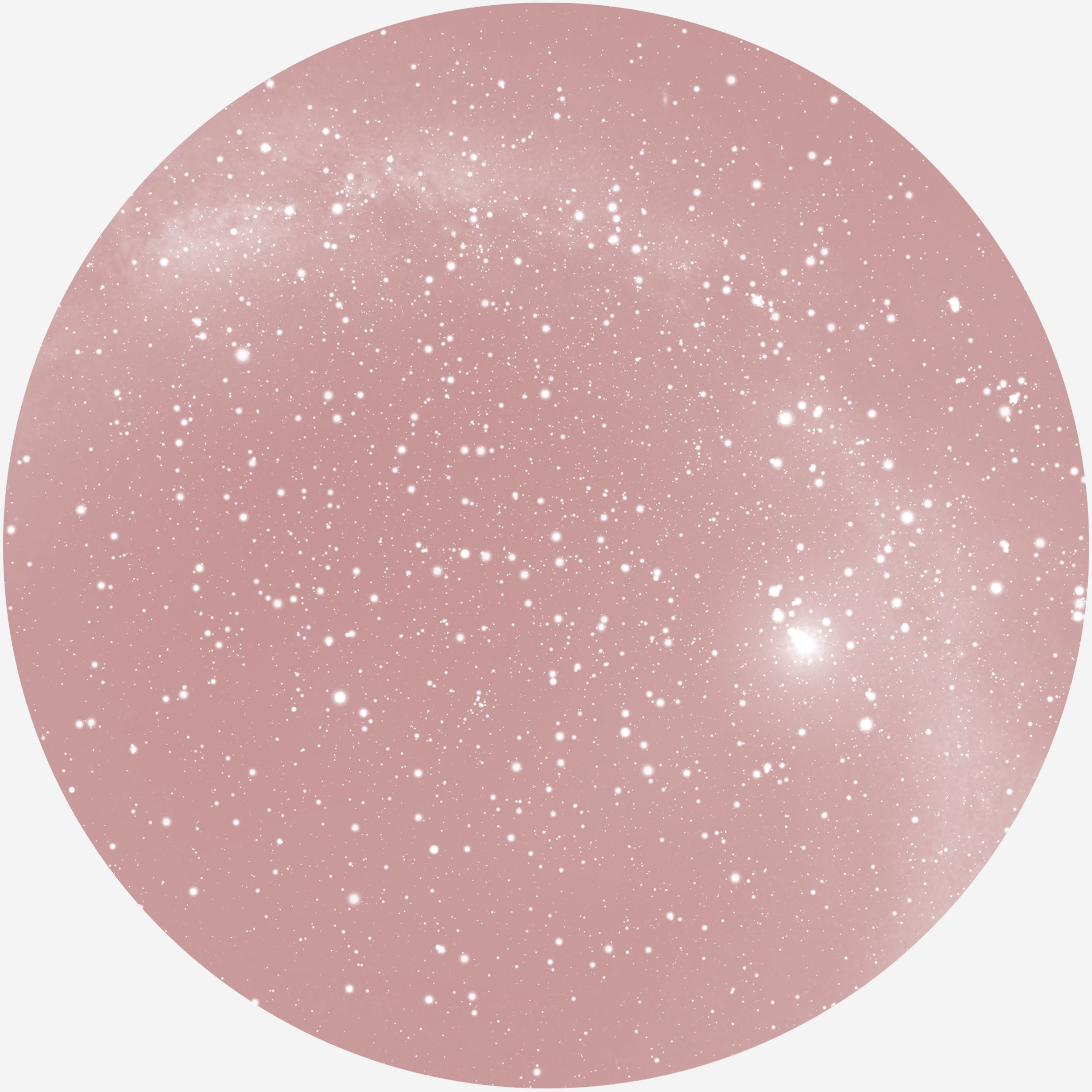 Se RUND PLAKAT MED PERSONLIG STJERNEHIMMEL (BLUSH)) - 30 cm / Stjernehimmel med mælkevejen hos KISPUS