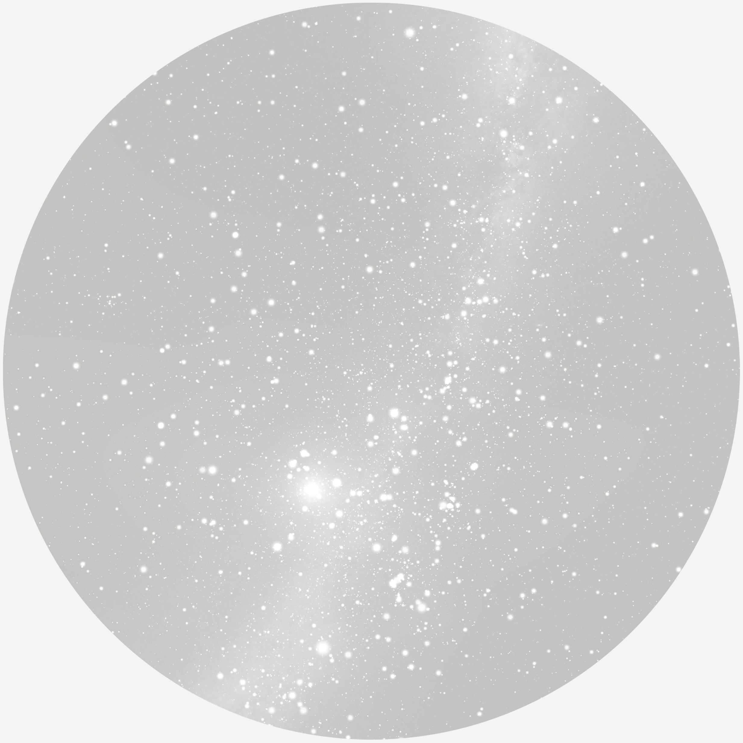 Se RUND PLAKAT MED PERSONLIG STJERNEHIMMEL (LYSEGRÅ) - 30 cm / Stjernehimmel med mælkevejen hos KISPUS