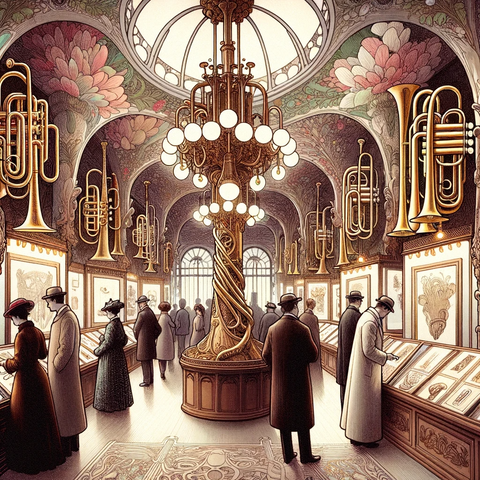 art nouveau ilustración vintage grabados