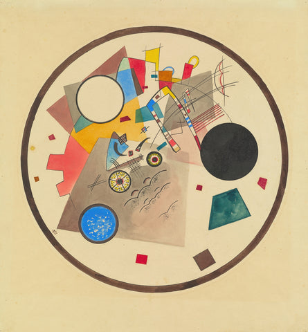 círculo de luz kandinsky impresión de arte abstracto