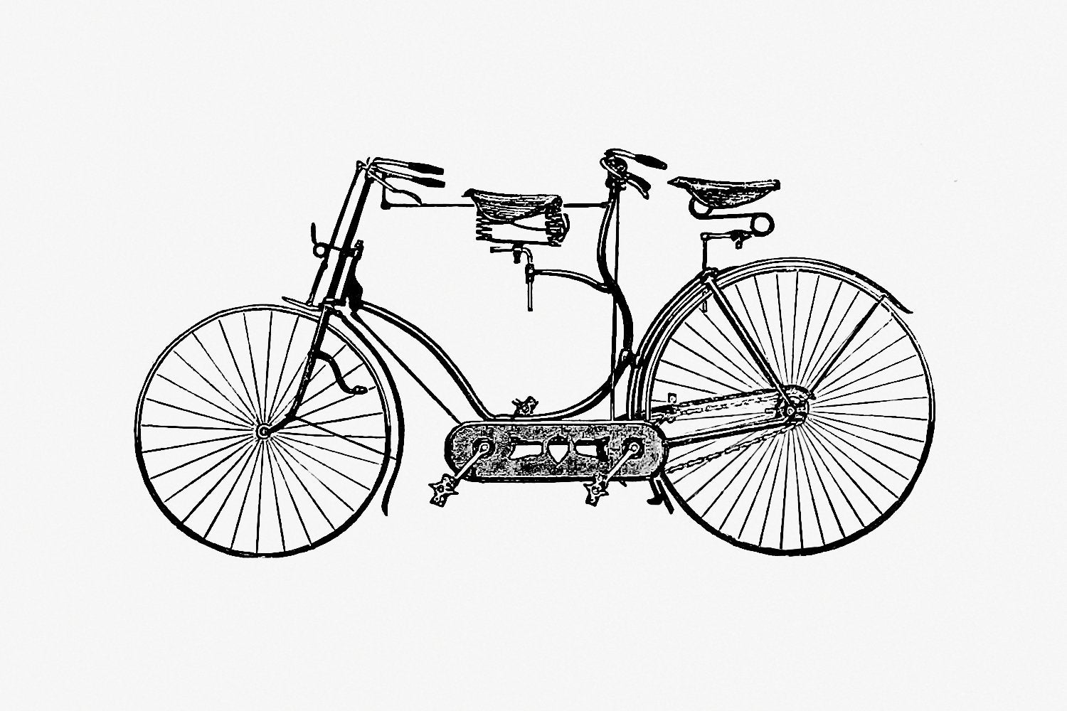 vintage tandem bicycle 1920s