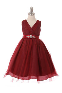 burgundy childrens dresses