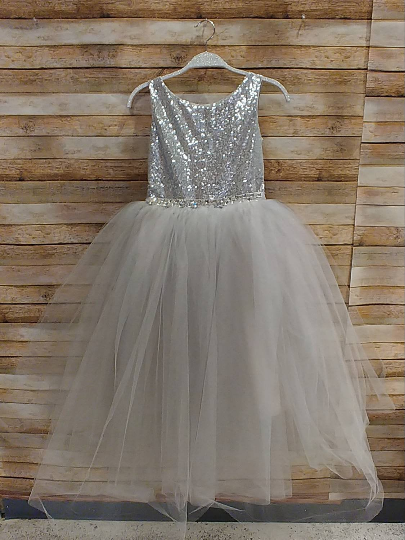 silver baby girl dress