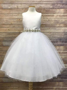 white dress with flowers to a wedding