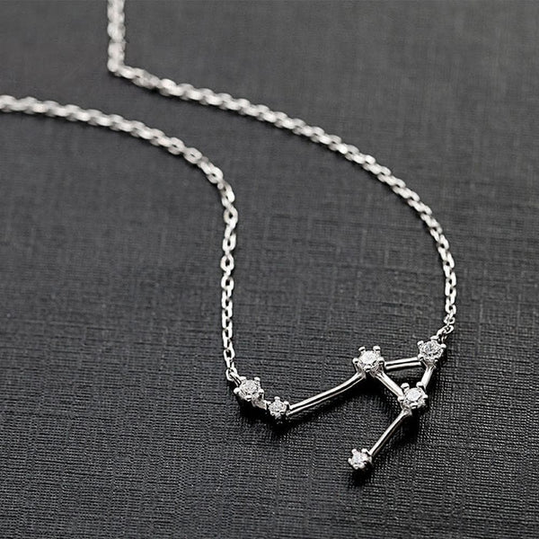 Collier Constellation Du Zodiaque En Argent