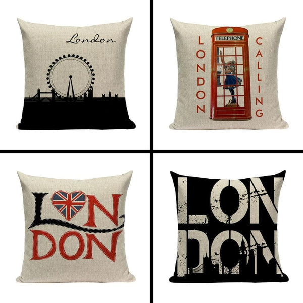 Taie De Coussin Décorative 45x45 - Série Londres